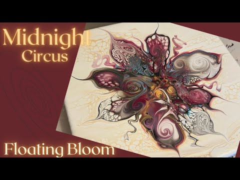 #239 Midnight Circus Floating Bloom | Acrylic Pour Painting | Abstract | Fluid Painting