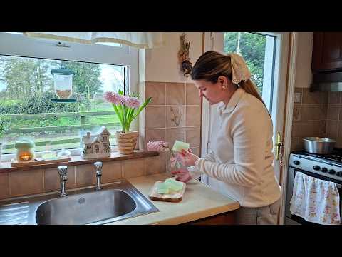 Slow Living in Rural Ireland | Cozy Rainy Day, Homemade Cake & Cappuccino