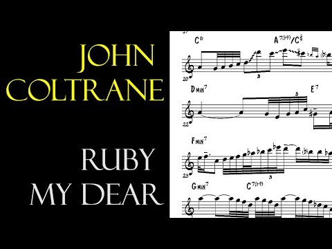 John Coltrane  Transcription on Ruby, My Dear (with Thelonious Monk)