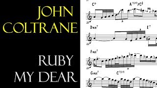 John Coltrane Ruby, My Dear Solo Transcription with Thelonious Monk