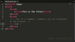 HTML Comment Tag