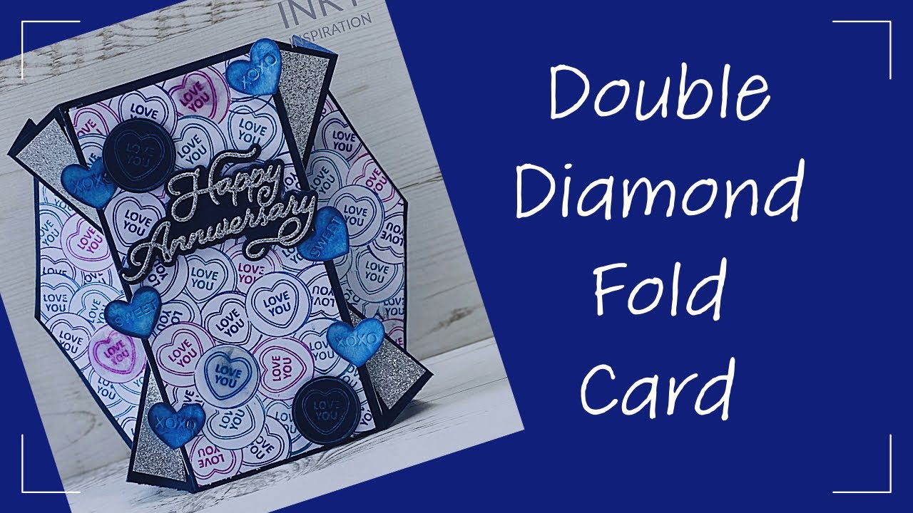 Double Diamond Fold Card Tutorial #cardmaking #diycrafts #papercraftsociety