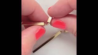 Vintage Italian 9ct Gold Bar Drop Earrings - Mayveda Jewellery