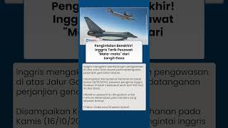 Hormati Gencatan Senjata Israel-Hamas, Inggris Tarik Pesawat "Mata-mata" dari Langit Gaza