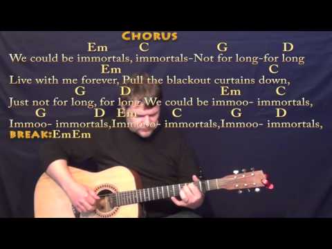 Immortals (Fall Out Boy) Fingerstyle Guitar Cover Lesson with Chords/Lyrics