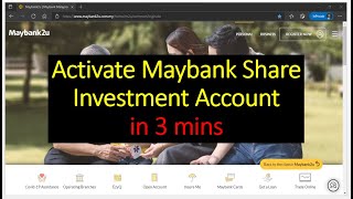 Maybank Online Stock: Activate Share Investment Account