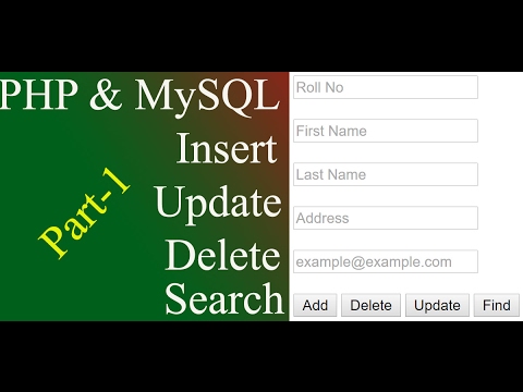 How To Insert Update Delete and Search Data In MySQL Database Using PHP?(Part-1)[With Source Code]