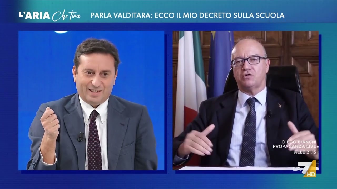 Decreto scuola, l'intervista di David Parenzo al ministro Valditara