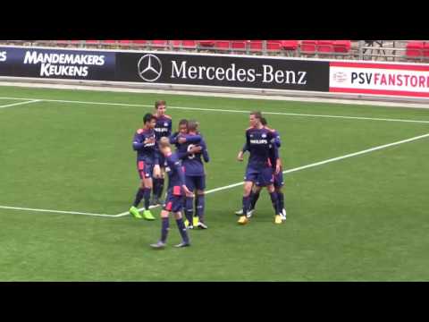 Doelpunt Koen Oostenbrink  PSV o16 -Ajax o16