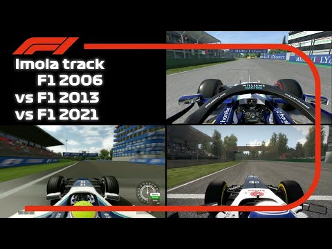 Imola track comparison - F1 2021 vs F1 2013 vs 2006