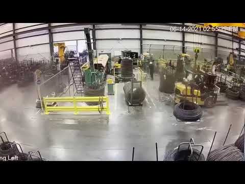 Acidente com ponte rolante e empilhadeira - NR11