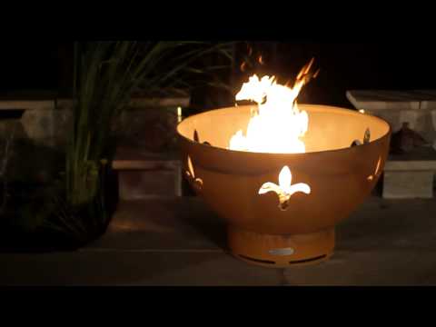 Fire Pit Art Fleur de Lis Video