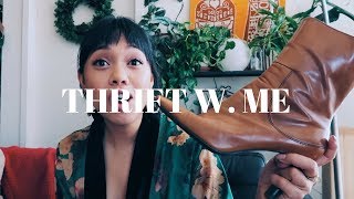 Quick Thrift w. Me + Thrift Haul - $5 Vintage Boots of My DREAMS | HellaJam #thriftwithme