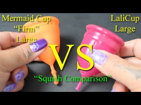 Mermaid Cup Firm vs LaliCup Large "Squish" - Menstrual Cups