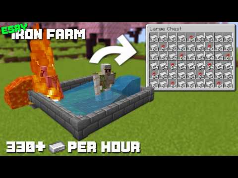 Minecraft 1.21 Easy IRON Farm Tutorial | 330+ Per Hour