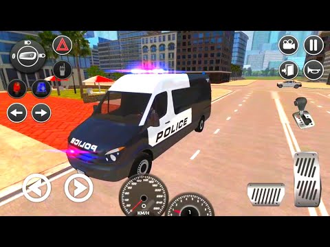 American police ford transit van driving simulator- car games