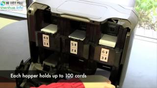 preview picture of video 'Máy in thẻ nhựa - Giới thiệu máy in thẻ nhựa Datacard CD800 multi with hopper'