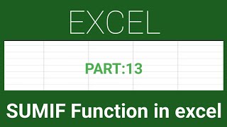 Add combo  box and SUMIF Function in Excel Easy and Useful Tips
