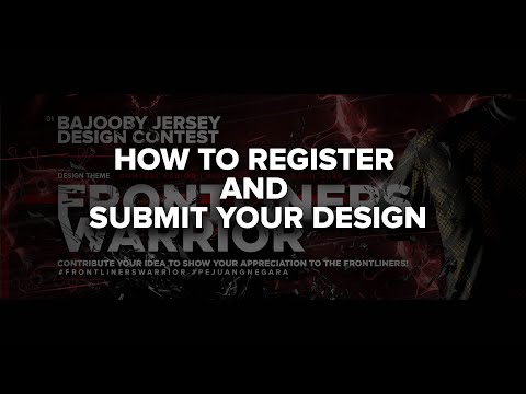 How to Register and Submit Your Design - Bajooby Jersey Design Contest Frontliners Warrior
