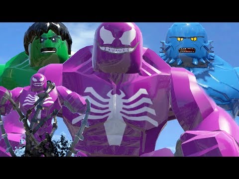 Hulk Vs Pink Venom(Transformation) Vs A-Bomb - Lego Marvel Super Heroes Game