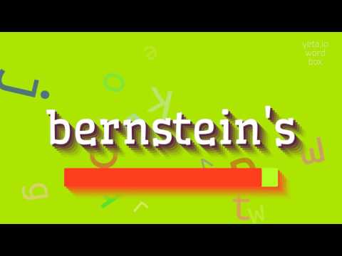 How to say "bernstein's"! (High Quality Voices)