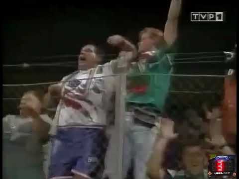 LATE GOAL of Wieszczycki ​​(Legia Warsaw) v IFK Göteborg at 90／1995-96 UCL QR 2º leg