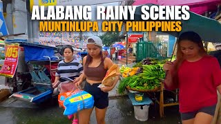 RAINY AFTERNOON SCENES IN ALABANG MUNTINLUPA CITY PHILIPPINES [4k] walking tour 
