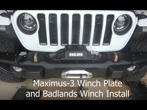 Maximus-3 winch plate and Badlands Apex 12k winch install
