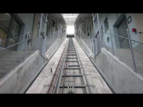 Standseilbahn Ittigen Stufenbau Bergfahrt 2021 - funicular Switzerland