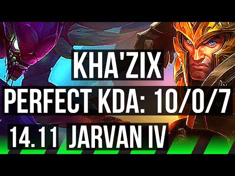 KHA'ZIX vs JARVAN IV (JGL) | 10/0/7, Legendary, Rank 11 | NA Challenger | 14.11