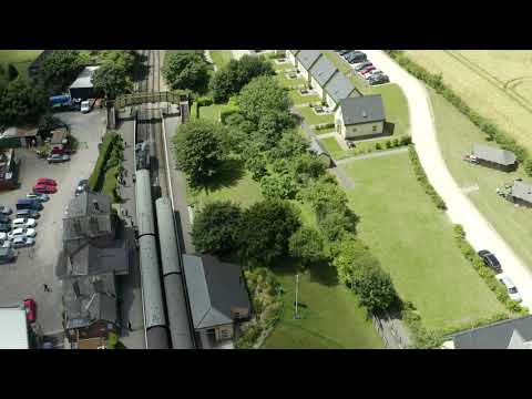 Mavic 2 Pro flying over Watercress Line Railway and Avington Park