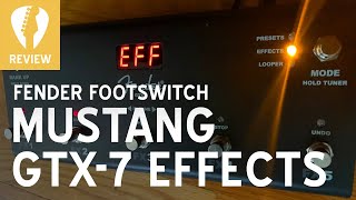 Video thumbnail for Fender Mustang GTX GT Footswitch EFFECTS DEMO (Part 4 of 4, GTX-7 Pedal for GTX-50, GTX-100, and GT) by Steve Guitar
