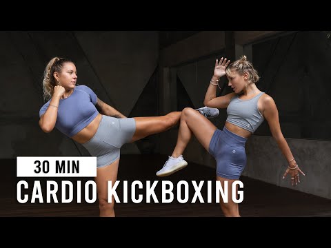 30 Min Cardio Kickboxing Workout (Fat burning, No equipment)