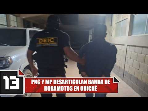 PNC y MP desarticulan banda de robamotos en Quiché