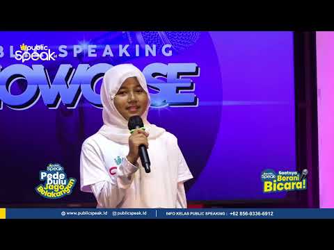 Video dokumentasi unjuk keberanian bicara dan public speaking siswa Speak Corner Serang episode 16