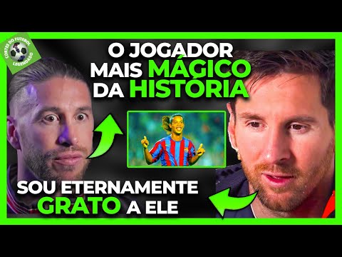 MESSI E SERGIO RAMOS ENCHEM RONALDINHO GAÚCHO DE ELOGIOS | ENTREVISTA LEGENDADO