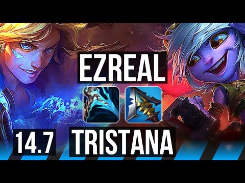 EZREAL vs TRISTANA (MID) | 72% winrate, 8/3/9, Dominating | KR Challenger | 14.7