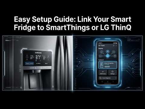Easy Setup Guide: Link Your Smart Fridge to SmartThings or LG ThinQ