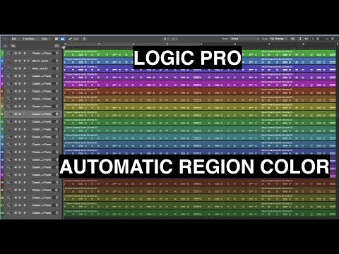 Logic Pro - Automatic Region Color - Stop with Boring Blue and Green