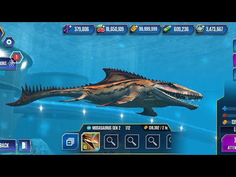 MOSASAURUS GEN 2 max level 40 | Jurassic world the game #103