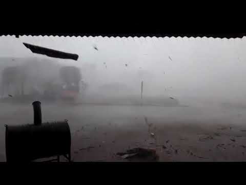 Un feroz temporal azotó la zona de Canindeyú y dejó destrozos a su paso