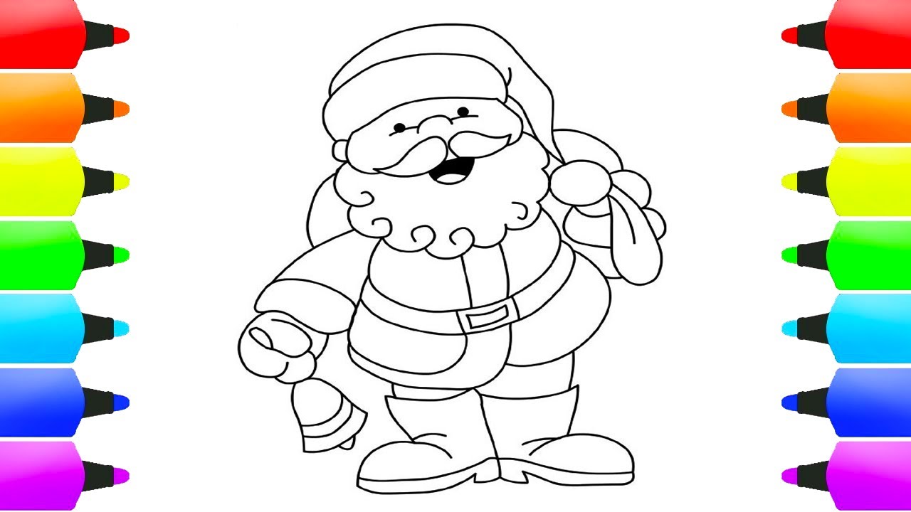 santa coloring pages for toddlers christmas | 🎅❤️Santa Claus Sleigh Coloring Page | Christmas