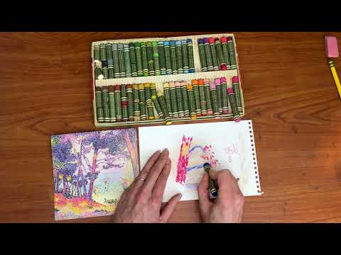 Pointillist Landscape Practice in Oil Pastel