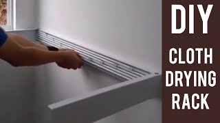 DIY-Clothes drying rack indoor pull-push | Cloth drying Rack making ideas | House indoor mystery