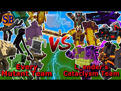 Every mutant team vs L_ender's Cataclysm | Minecraft Mob Battle