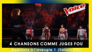 Video thumbnail of "THE VOICE 2019 FRANCE (SAISON 8) - Auditions à l'aveugle 1 - 4 CHANSONS COMME JUGES FOU"