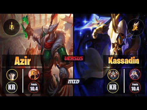 Doinb AZIR (Mid) [Lethal Tempo] VS KASSADIN - Challenger KR Patch 10.4