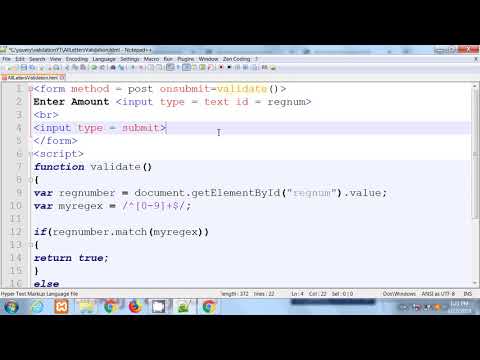 Floating Point Number Validation using Javascript | Hindi