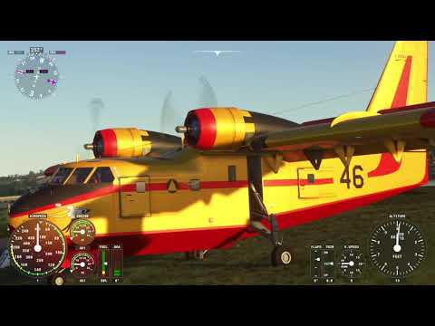 Microsoft Flight Simulator 2020 quick flight in the ROLAND LABORIE   CL 215 MSFS