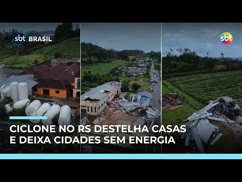 Ciclone causa destruição em 12 cidades do RS; Flores da Cunha é a mais afetada | #SBTBrasil